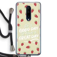 Don't forget to have a great day: OnePlus 7 Pro Transparant Hoesje met koord