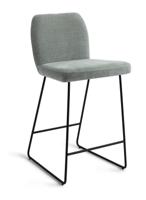 Jesper Home Barstoel 'Ikata' Slide Black, kleur Breezy Blue (zithoogte 65cm)