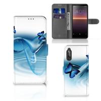 Sony Xperia 10 II | Telefoonhoesje | Met pasjeshouder | Vlinders
