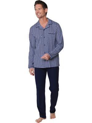 Heren doorknooppyjama katoen grafisch