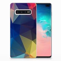 Samsung Galaxy S10 Plus | TPU Hoesje | Polygon Dark