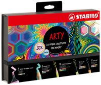 Schrijfwaren STABILO Colorful Arty creative pastel mix in luxe box