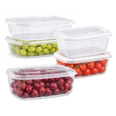 Plasticforte Vershoudbakjes set Classic - 5x stuks - vriezer / magnetron - kunststof - diverse maten Plasticforte Vershoudbakjes set Classic - 5x stuks - vriezer / magnetron - kunststof - diverse maten