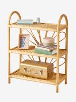 Rotan boekenkast, 3 niveaus Bloem hout