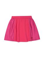 Emporio Armani Kids minijupe en coton à motif pied-de-poule - Rose