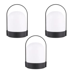 Led lamp - 3x - draagbaar - wit - kunststof - 13 x 22 cm - warm licht