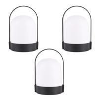 Led lamp - 3x - draagbaar - wit - kunststof - 13 x 22 cm - warm licht