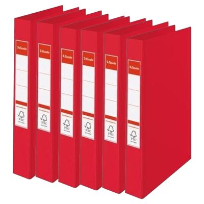 Esselte Ringband mappen/ordners - 6x - rood - A4 - opbergen - kantoorartikelen