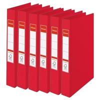 Esselte Ringband mappen/ordners - 6x - rood - A4 - opbergen - kantoorartikelen