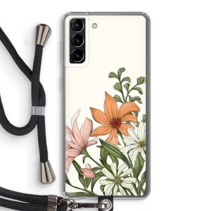 Floral bouquet: Samsung Galaxy S21 Plus Transparant Hoesje met koord