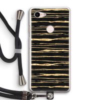Gouden strepen: Pixel 3 Transparant Hoesje met koord