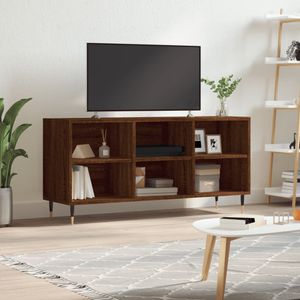 Tv-meubel 103,5x30x50 cm bewerkt hout bruineikenkleurig