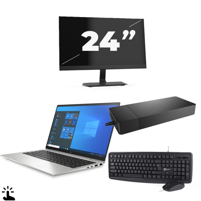 HP EliteBook x360 1040 G8 - Intel Core i7-11e Generatie - 14 inch - Touch - 16GB RAM - 256GB SSD - Windows 11 + 1x 24 inch Monitor HP EliteBook x360 1040 G8 - Intel Core i7-11e Generatie - 14 inch - Touch - 16GB RAM - 256GB SSD - Windows 11 + 1x 24 inch Monitor