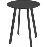 Tuin bijzettafeltje - antraciet - metaal - Dia 40 cm - rond - koffietafel