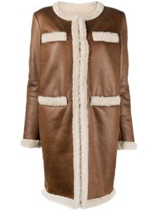 DSQUARED2 manteau à design sans col - Marron