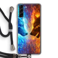 Fire & Ice: Samsung Galaxy S21 Plus Transparant Hoesje met koord