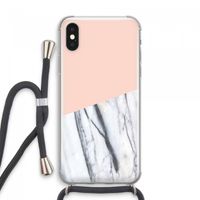 A touch of peach: iPhone XS Max Transparant Hoesje met koord