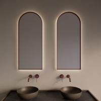 Badkamerspiegel Gliss Design Delta | 40x100 cm | Indirecte LED verlichting | Bewegingssensor | Met spiegelverwarming | Koper rose Badkamerspiegel Gliss Design Delta | 40x100 cm | Indirecte LED verlichting | Bewegingssensor | Met spiegelverwarming | Koper rose