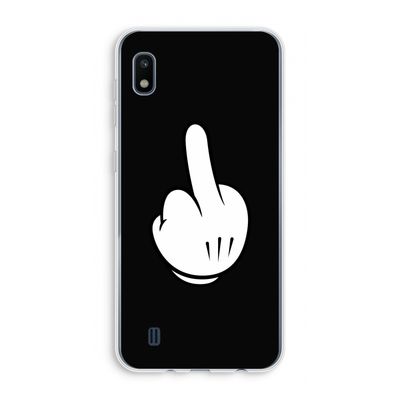 Middle finger black: Samsung Galaxy A10 Transparant Hoesje