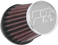 K&N Luchtfilter universeel verchroomd, Universele luchtfilters voor de moto, RC-2290