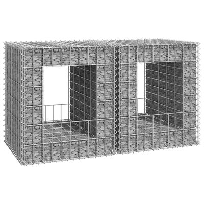 VidaXL Schanskorf palen 2 st 50x50x60 cm ijzer