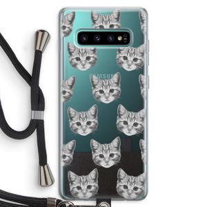 Kitten: Samsung Galaxy S10 Plus Transparant Hoesje met koord