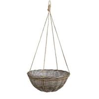 Mica Decorations Marcia Mand - 50x50x22 cm - Rotan - Grijs