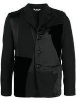 Black Comme Des Garçons blazer boutonné à design patchwork - Noir