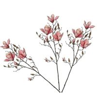 3x Roze Magnolia/beverboom kunsttakken kunstplanten 90 cm