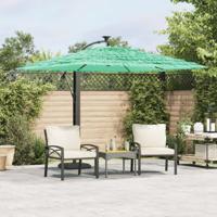VidaXL Parasol met stalen paal 246x246x230 cm groen