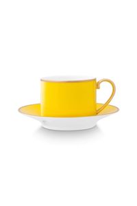 Pip Studio Pip Chique Cappuccino Kop & Schotel Geel