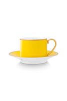 Pip Studio Pip Chique Cappuccino Kop & Schotel Geel