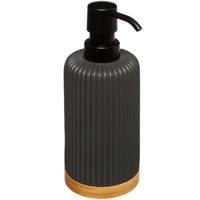 5Five Zeeppompje/dispenser - kunststeen - antraciet - 270 ml - navulbaar - toilet/badkamer/toilet