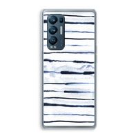 Ink Stripes: Oppo Find X3 Neo Transparant Hoesje