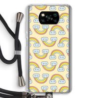 Regenboog: Xiaomi Poco X3 NFC Transparant Hoesje met koord