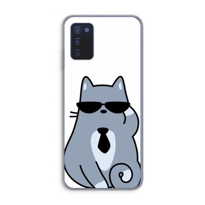 Cool cat: Samsung Galaxy A03s Transparant Hoesje