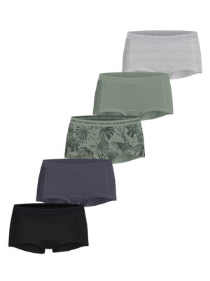 Boxers 5-pack dames boxershort- Zwarte katoenen dames onderbroeken - Multipack