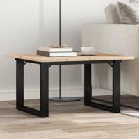 Salontafel O-frame 60x60x40 cm massief grenenhout en gietijzer