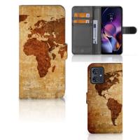 Motorola Moto G54 | Flip Cover | Wereldkaart