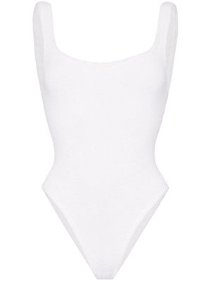 Hunza G maillot de bain à encolure arrondie - Blanc