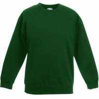 Fruit of the Loom Sweater - donkergroen - voor kinderen - katoenmix Fruit of the Loom Sweater - donkergroen - voor kinderen - katoenmix