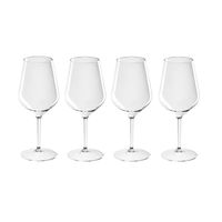 4x Witte of rode wijn glazen 47 cl/470 ml van onbreekbaar kunststof - Wijnglazen - thumbnail