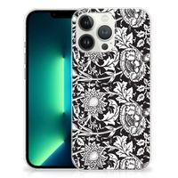 iPhone 13 Pro Max TPU Case Black Flowers