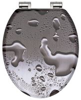 Schutte MDF WC-bril GREY STEEL met soft-close
 - 80123 80123