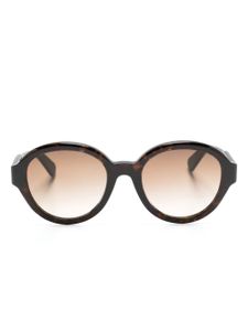 Chloé Eyewear lunettes de soleil rondes à effet écailles de tortue - Marron