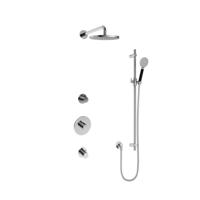 Hotbath Cobber - Inbouw Regendoucheset - Chroom - 2 Stopkranen - Thermostatisch - Wandarm 38.5 cm - Hoofddouche 200 mm - Ronde Handdouche 3 Standen - Glijstang 900 mm - Waterbesparend