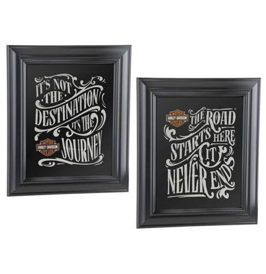 Harley-Davidson® Destination Spiegel Set - Zwart - Set Van 2 LAATSTE STUKS