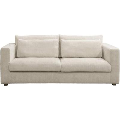 Leen Bakker - Bank Chelsea 3-zits - Cyclamen - Off-white - Stof - Wit - 100x226x90 Cm