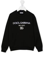 Dolce & Gabbana Kids pull à logo brodé - Noir - thumbnail