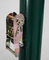 SET OF 2 FIXED SQUARE TENNIS POSTS 80X80MM WITH BOLT-DOWN BASE